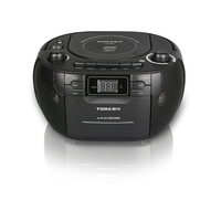 Lecteur CD à chargement par le haut avec enregistreur de cassette et radio