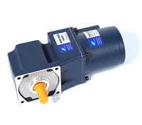Moteur asynchrone monophasé 220V AC avec réducteur à engrenages à angle droit, 25W, boîtier en aluminium, IP44/IP54