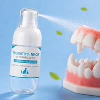 Spray Nettoyant Anti-Tartre et Plaque Dentaire à Base d'Extraits Végétaux et Probiotiques pour Chiens et Chats – Soin Dentaire Sans Brosse pour une Haleine Fraîche et des Dents Propres