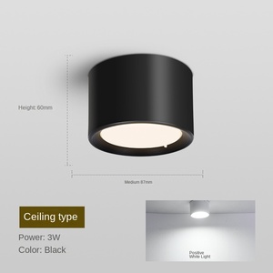 12W 15W LED Downlight Negro Blanco Superficie Driverless Lámpara de techo 5W 7W 9W Cob LED Focos para habitación de iluminación de techo de hotel - Product Image 2