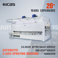 HICAS Machine de peinture par pulvérisation de porte d'armoire en bois 5 axes CNC pulvérisateur automatique pour peinture à base d'eau UV PU