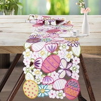 OWENIE – chemin de table brodé de pâques, drapeau de fête, décoration de mariage, de maison, nappe, tapis de table