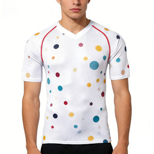 Custom Design LOGO Printing Multi Color Moisture Wicking Breathable Quick Dry Short Sleeve MTB Road Downhill <b>Bike</b> Cycling Jersey - Product Image 5