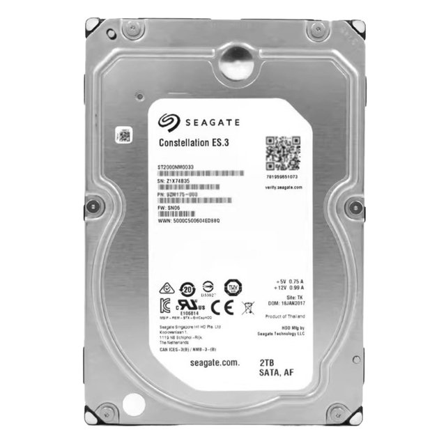New Purple 2TB ST2000NM0033 Internal HDD 3.5" 64M Cache SATA III 6Gb/s Metal & Rubber USA Desktop Hard Disk