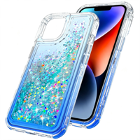 Coque de téléphone Weview Middle Glitter 360 Protection Trois-en-un Quicksand avec cadre supérieur et inférieur pour Mafic 6 Pro 4G