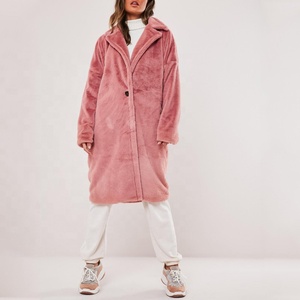 Bán Buôn Nữ Zip-up Teddy Fleece Windproof Áo Khoác Cho Phụ Nữ Mùa Đông Dày Ấm Faux Fur Coat - Product Image 6