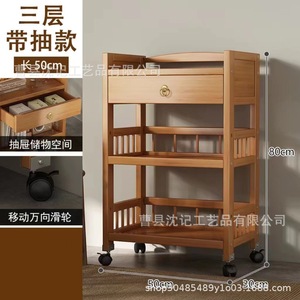 KJ Storage Cart With 1 Drawer And Wheels For <b>Water</b> Bottles Multi Layer Shelf Standing Type Capacity Over <b>5L</b> - Product Image 3