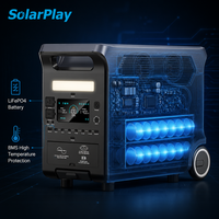 Solarplay Grosir Pembangkit Listrik Tenaga Surya 3840Wh Pengisian Cepat MPPT dengan Kotak Portabel yang Dibuat untuk Menahan Panas Ekstrem