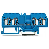 280-834 Bornier de raccordement industriel DIN Rail Mount d'origine allemande en stock, bornier traversant bleu 280-834