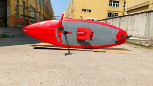 QIQU Planche de marche aquatique SUP à pédalier stable avec système de propulsion à aubes haute résistance et écologique, guidon en <span class=keywords><strong>aluminium</strong></span>, pour location en station balnéaire, 150 kg - Product Image 3