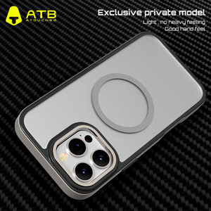 <span class=keywords><strong>Coque</strong></span> de téléphone magnétique en métal transparent acrylique ATB pour <span class=keywords><strong>IPhone</strong></span> 15 14 <span class=keywords><strong>11</strong></span> 12 13 16 Pro Max <span class=keywords><strong>avec</strong></span> emballage de vente au détail Housse de protection - Product Image 3