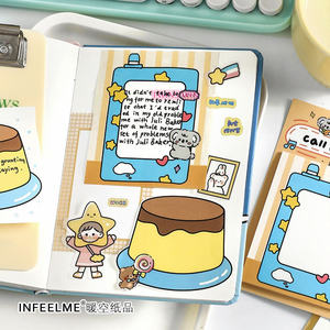 Bloc-notes Post-it Série Happy Adventurer, mignon dessin animé, notes d'apprentissage, notes de bureau, papier à messages, notes adhésives 1891 - Product Image 2