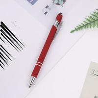 Pulpen Kapasitif Logam Aluminium dengan Tombol Klik, Logo Kustom, Hadiah Promosi untuk Alat Tulis Kantor