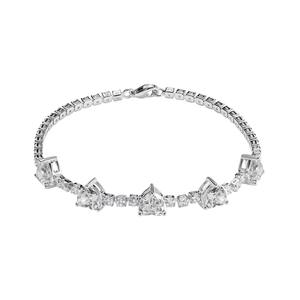 แฟชั่นการเดินทางแฟชั่นสร้อยข้อมือโซ่ทองเหลืองเทนนิสอย่างดีเครื่องประดับสร้อยข้อมือเพชรกล่องสูงสำหรับผู้หญิง - Product Image 2