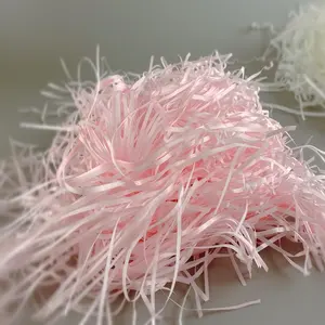 Fita branca rosa da rafia tecido fio
