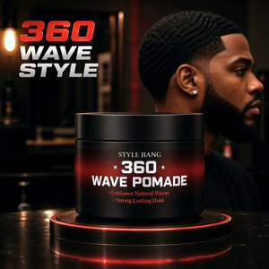 Pomada Profesional para Ondas 360 de 86ml, Fijación Fuerte, Definición de Ondas, Control de Bordes, Acabado Liso y No Grasoso, Suministros de Belleza para Barbería - Product Image 1