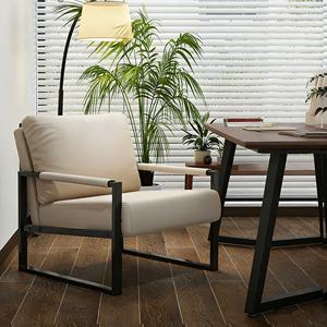 Fauteuil décontracté moderne nordique <span class=keywords><strong>Lazyboy</strong></span> en fer forgé pour balcon, chambre et salon – Chaise de canapé minimaliste - Product Image 3