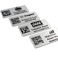 Etiquetas de Código QR Personalizadas de Aluminio, Acero Inoxidable y Latón con Números de Serie/Texto/Logotipo Grabados con Láser y Opciones de Color Personalizadas
