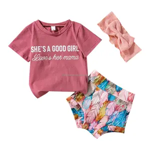 SHE'S A GOOD GIRL Baby Girl Clothes Suits Hot Sell Summer Children's Clothing Sets