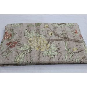 Best Home Decor Indian Kantha <b>Bedspread</b> & Quilt Handmade Printed Cotton Washable Soft Eco-Friendly Housewarming Gift - Product Image 3
