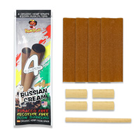 Vente en gros d'enveloppes de chanvre Honeypuff 8 saveurs 4 pièces par sac avec embouts filtrants enveloppes de chanvre