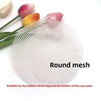 Accessoire de couture bricolage petite taille tissé à la main or velours laine sac en plastique plaque grilles feuille pour le tricot