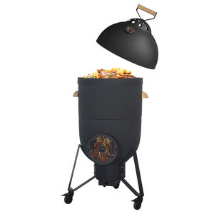 Réchaud à fusée SEB 4-en-1 en acier inoxydable, barbecue au charbon de bois |   Four à <span class=keywords><strong>pizza</strong></span> fumoir BBQ portable pour jardin, patio, balcon, extérieur - Product Image 5