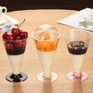 สั่งซื้อ 100 ชุด ถ้วยพลาสติกแบบใช้แล้วทิ้ง ขนาด 170 มล. 6 ออนซ์ สำหรับมูส ไอศกรีม พุดดิ้ง เยลลี่ พร้อมฝาปิด - Product Image 5