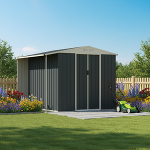 Caseta de Almacenamiento Metálica para Exteriores EG0806-H160-2S, Caseta de Almacenamiento para Patio Trasero, Impermeable, para <span class=keywords><strong>Bicicletas</strong></span>, Caseta Metálica para Jardín - Product Image 3