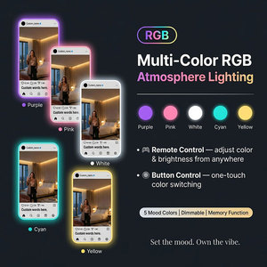 Miroir de maquillage éclairé par LED Kidoir, design smartphone, interface Instagram personnalisée, table de maquillage pour chambre à coucher, vente en gros OEM - Product Image 3