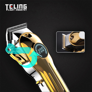 Professionnel hommes barbier tondeuse à cheveux métal sans fil <span class=keywords><strong>Salon</strong></span> homme tondeuse batterie au Lithium acier inoxydable électrique LCD affichage tout - Product Image 4