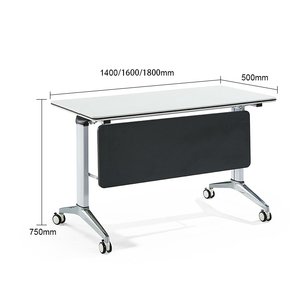 Ekintop, muebles de oficina y escritorio escolar para estudiantes, mesa plegable de acero, mesa plegable para sala de entrenamiento con ruedas - Product Image 2
