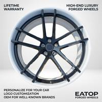 EATOP Velg Aluminium Alloy Forged 2-Piece Baru 18-24" Gloss Black White Barrel Deep Concave untuk Mercedes Audi Tesla