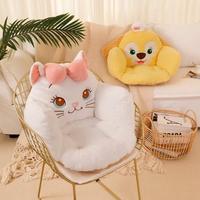 Coussin personnalisé en forme de cœur pour fille et chat mignon Coussin de chaise doux et de taille pour bureau Coussin de chaise d'étudiant pour siège de canapé Coussin de voiture
