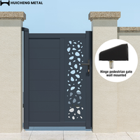 Portail piétonnier moderne en alliage d'aluminium thermolaqué, dimensions personnalisables, clôture de jardin, sécurité domestique, OEM