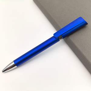 促销定制大夹子便携式按压式塑料扭动圆珠笔 1.0 毫米 - Product Image 6