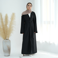Ouvert Abaya 2025 EID lin modeste Robe ethnique musulman vêtements grande taille femmes robes dans Gagnant Dubai Robe Abaya fabricant