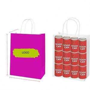 Sac en papier kraft de conception populaire SenAng07 pour le shopping, sacs en papier à poignée plate - Product Image 2