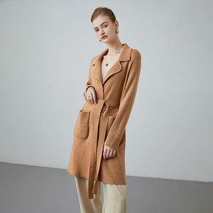 2022 nuovo stile autunno inverno donna <span class=keywords><strong>cardigan</strong></span> cashmere lana merino maglioni <span class=keywords><strong>cintura</strong></span> solido casual - Product Image 5