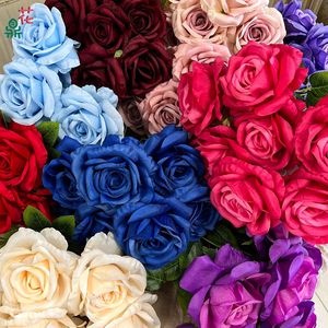 Bouquet de roses artificielles Hua Ding, tissu tissé à la main, décoration de mariage - Product Image 5