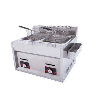 6L + 6L Professionnel Cina Friggitrice un <span class=keywords><strong>Friteuse</strong></span> À <span class=keywords><strong>Gaz</strong></span> Frite De Pommes De Terre Frites Machine Comercial <span class=keywords><strong>Gaz</strong></span> <span class=keywords><strong>Friteuse</strong></span> - Product Image 2