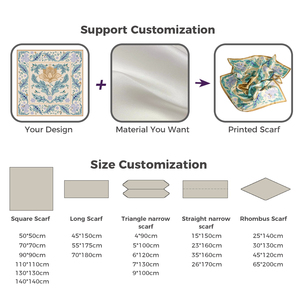Tùy Chỉnh In Hoặc Logo Cho 100% Dâu Lụa Khăn Sang Trọng Phụ Nữ 90Cm * 90Cm 14/16/19/22 Momme Tinh Khiết Chiếc Khăn Lụa - Product Image 3