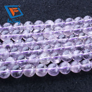 Cuentas de Cuarzo Púrpura Natural, Piedras Sueltas Redondas de Amatista para Fabricación de Joyería DIY - Product Image 4