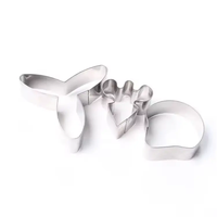 Acier inoxydable 3 pcs/set Papillon Orchidée Fondant Cutter Fleur Pétale Décoration Gâteau Cutter Moules
