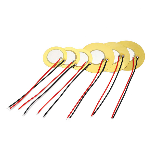 Piezo Discs Acoustic Pickup Transducer Microphone Trigger Sound Sensor for Buzzer Loudspeaker and Acoustic Instrument