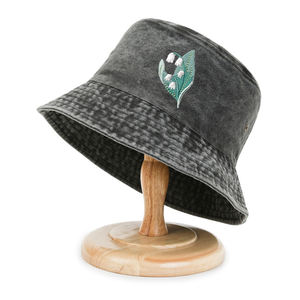 Nouveau chapeau de seau en détresse Vintage délavé femme été brodé chapeau de soleil extérieur chapeau résistant au soleil - Product Image 4