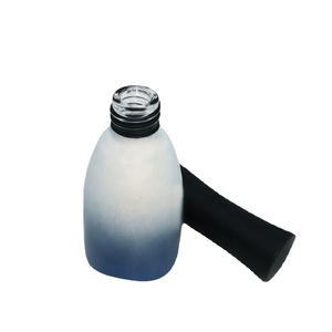 Bouteilles en verre pour vernis à ongles en gel coloré avec logo personnalisé, 15 ml, flacon vide pour vernis à ongles avec pinceau - Product Image 2