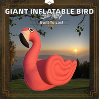 Flamant rose gonflable attrayant et populaire, grand ballon animal gonflable en forme de flamant rose