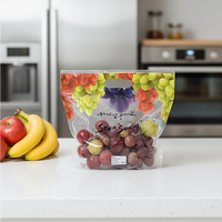 Sac d'emballage en plastique perforé personnalisé de qualité alimentaire Opp Cpp LDPE pour raisins Sac d'emballage de fruits perforé Sac d'emballage de raisins