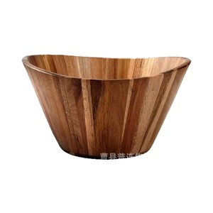 Tazón de madera para ensalada, tazón multifuncional para servir frutas, ensaladas, palomitas de maíz, decoración del hogar, apto para lavavajillas - Product Image 2
